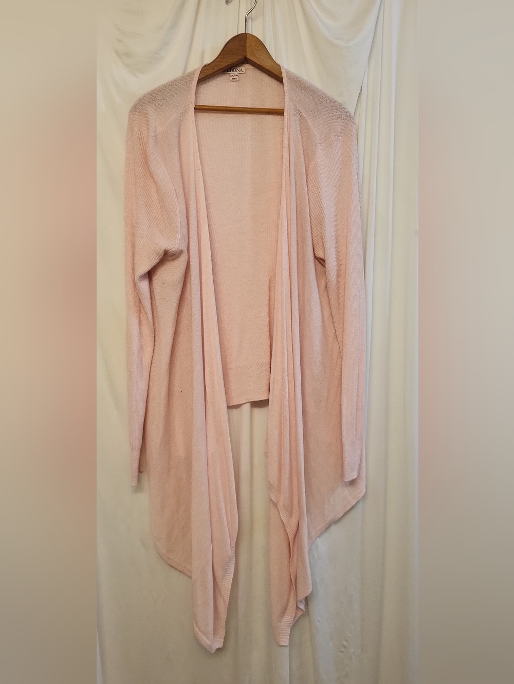 Merona Light Pink Open-Front Draped Cardigan